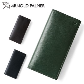 Arnold Palmer Men's Wallet, Genuine Sheepskin Leather, Long Wallet, Cover, Bundle, Simple, Business, Casual, green