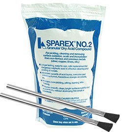 Waymil SPAREX No 2 Granular Dry Acid Compound 10 oz for Pickling with 2 Brushes Jewelry Soldering