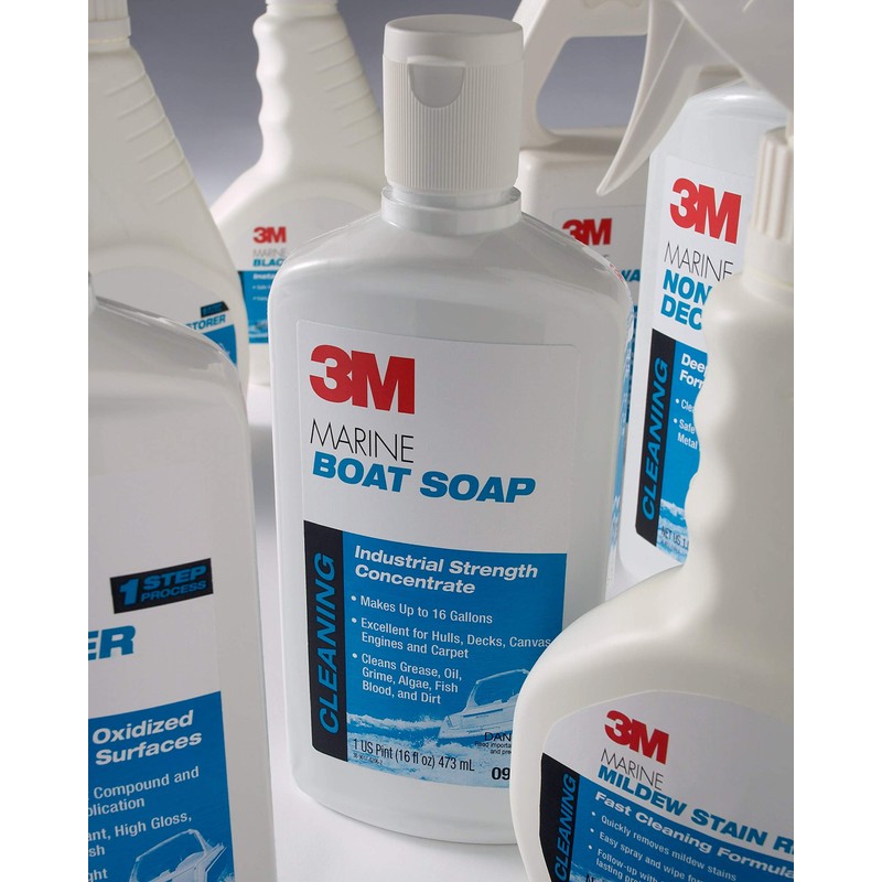 3M Marine Non-Skid Cleaner, 1 L (33.8 fl oz),Yellow/Brown