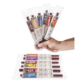 Pen Kit Mall - Hunters Reserve - Hunters Dozen Exotic Meat Sticks 12 Pk - Swamp Stick, Road Kill, Elk, Wild Boar, Bison, Duck, Jackalope, Pheasant, Venison