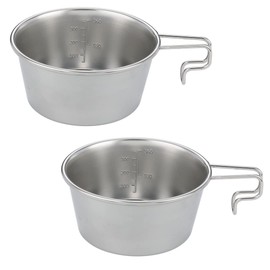 NANGOGEAR 21117 (S-360-2P) Sierra Cup, Deep Type, Stainless Steel, #450, 2 Pieces, 18-8 Stainless Steel