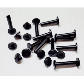 Unbranded/Generic 1" Black Plastic Screw Posts Binding Chicago Screws Binder pk of 10