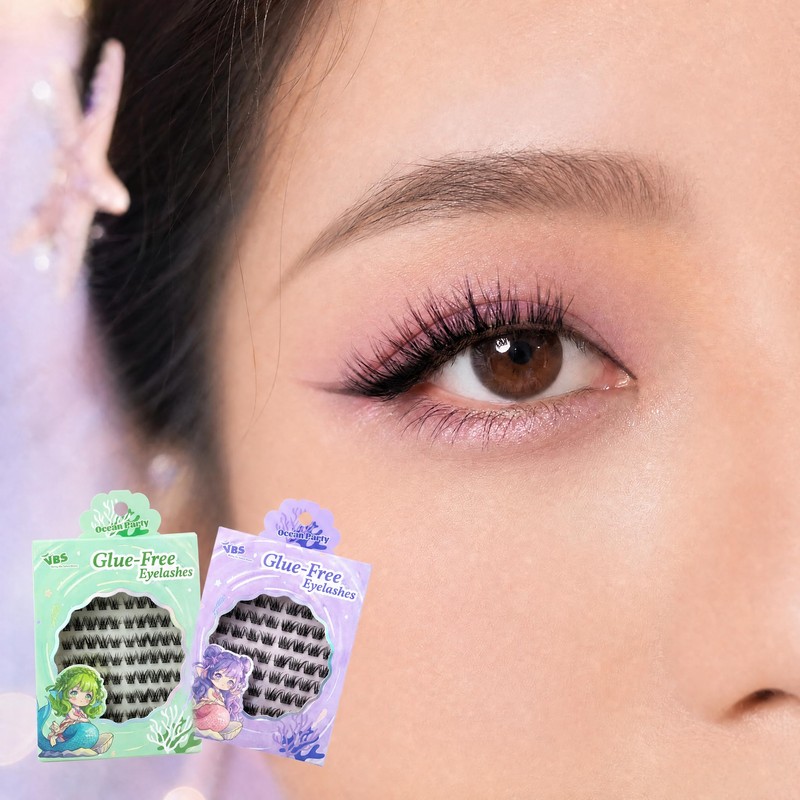 Glue-Free Cluster Lashes DIY Eyelash Extensions Kit for Beginner 80