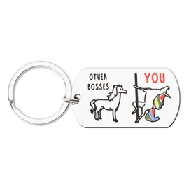 Funny Boss Gifts for Men Women Leader Boss Mentor Appreciation Gifts for Boss Keychain for Managers Birthday Gifts for Leaders Supervisor Xmas Gifts for Boss Leaving Gifts for Women Men