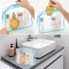 Bolsas de cosméticos transparentes azules (Paquete de 20) - Prácticas