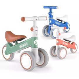 Sejoy BALBI-002 Mini Bici Bebe Bicicleta De Equilibrio Asiento Ajustable Para Niños 1-2 Años Color Verde