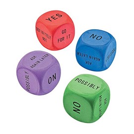Fun Express Decision Maker Dice - Set of 12 - Teacher, Daycare Supplies and Party Favors