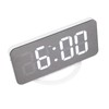 LED Digital Alarm Clock USB Charging Mirror Clock with 4