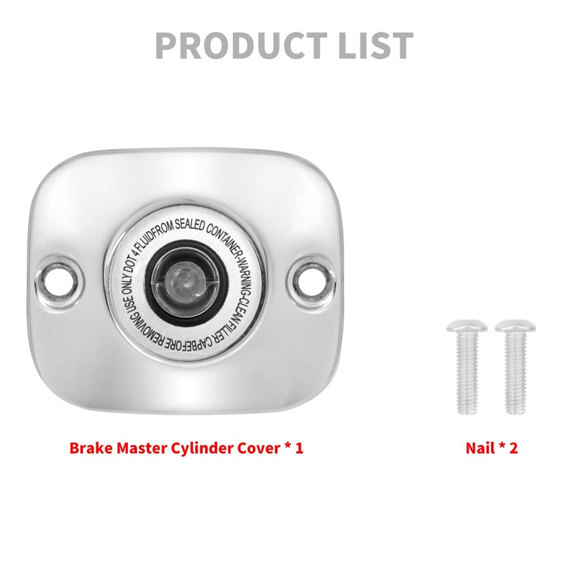 Front Brake Master Cylinder Cover Compatible with Harley Touring 2005-2007