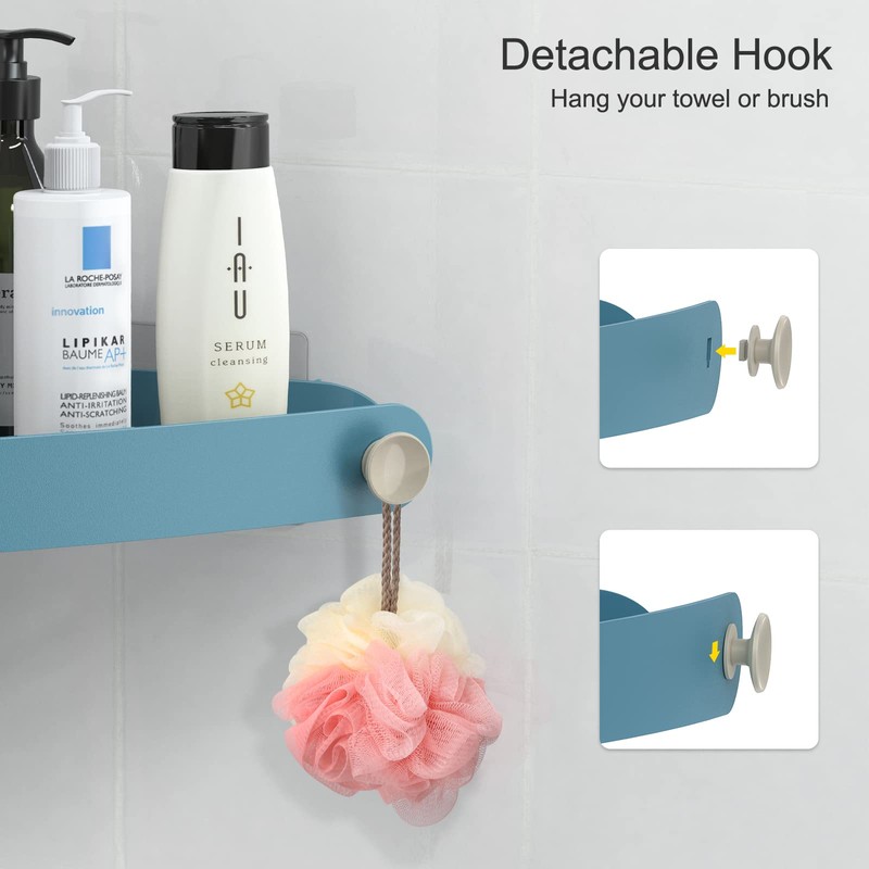 Sotfamily Corner Shower Caddy, 4 Pack Adhesive Corner Shower Shelves