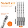 Dfuqanb Pack of 4 Masonry Drill Bits 6 mm, Sds