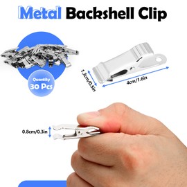 Modixun 30 Pieces Mini Alligator Clips Metal Strong DIY Photo Paper Curtain Smooth Clamp 1.3x4cm (Silver)