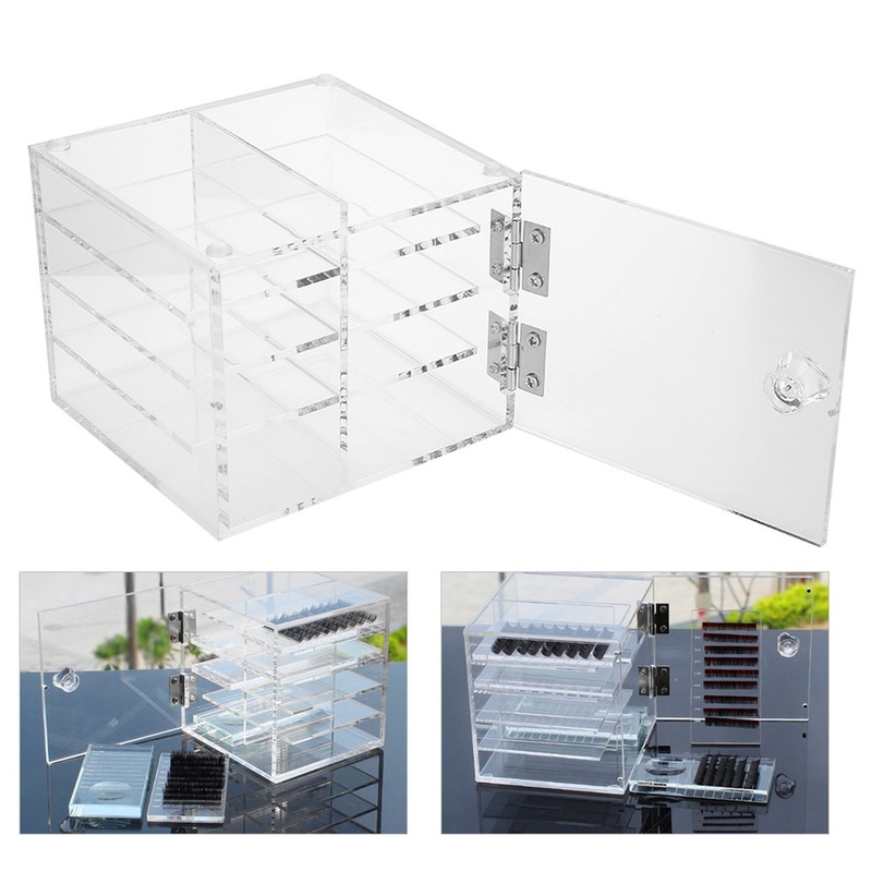 8 Layers False Eyelash Extension Carrying Box Acrylic Storage Box