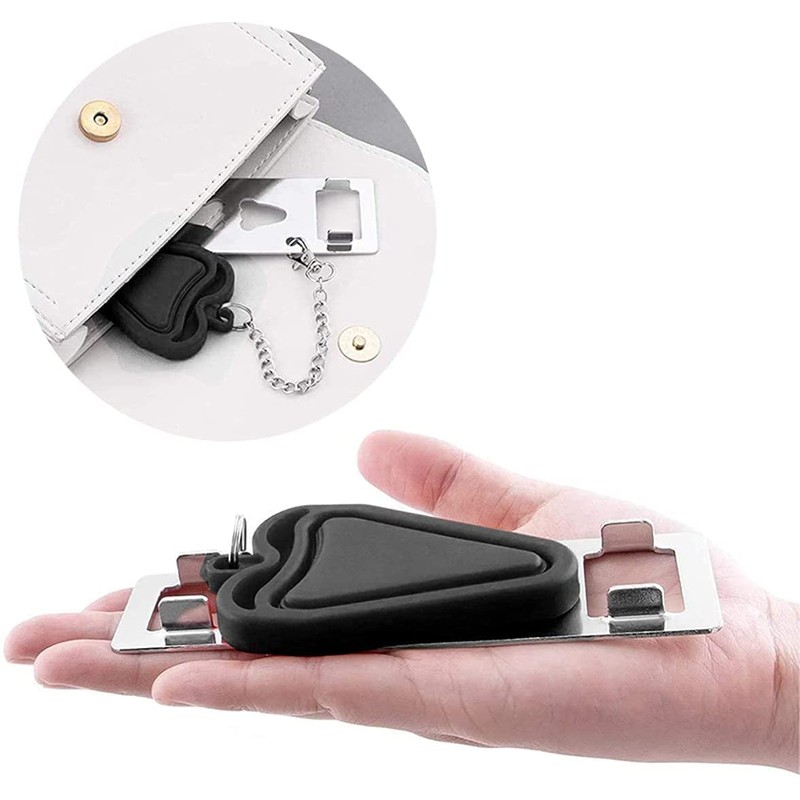 Voarge 2 Pieces Portable Door Lock, Travel Door Lock Home
