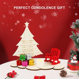 Christmas in Heaven Decoration Xmas Memorial Candle Holders Rocking Chair Ornament Save A Seat Memorial Gift Decor