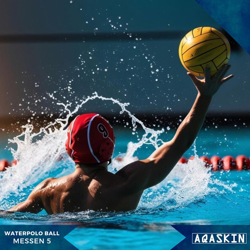 AQASKIN Water Polo Ball Yellow Rubber 1 Size 5 1