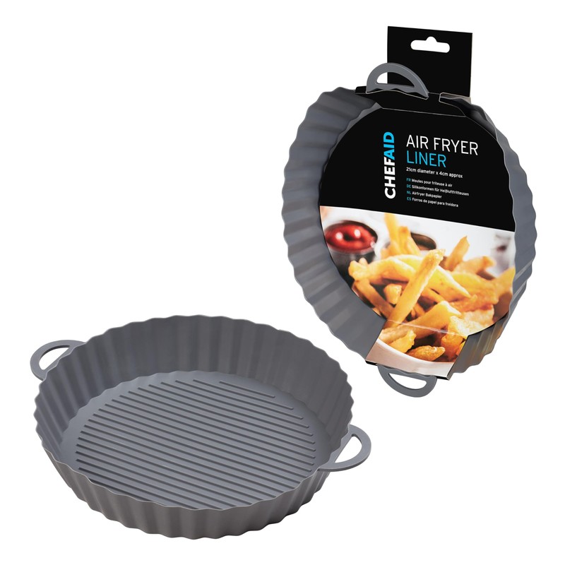 Chef Aid Round Air-Fryer Liner, Measures 21cm diameter and 4cm