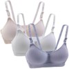 Yintry Girls' Cotton Sports Bra with Adjustable and Removable Shoulder