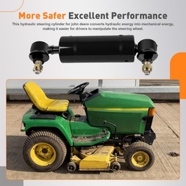 AM147174 Front Steering Hydraulic Cylinder - Compatible with John Deere 415 425A Before 051999,445C Before 051045,050641,455A Before 050089,455B Before 050121,AM118796 Power Steering Cylinder Serial