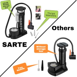 SARTE Bike Car Foot Pump Super Fast Bicycle Air Pump with Portable High Pressure Gauge Versatile Use as Ball Air Pump, Football Pump