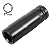 TOP-VIGOR 1/2 Drive by 17mm Deep Impact Socket 3.15" Length,