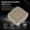 SecosAutoparts Driver Side Bottom Replacement Perforated Leather Seat Cover Tan