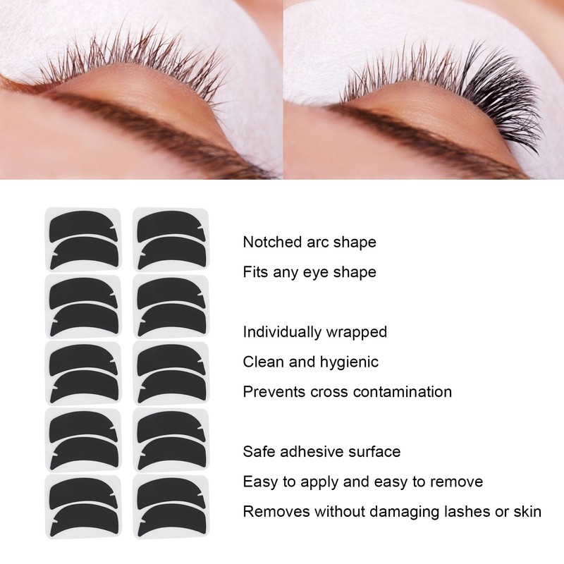 10 Pairs Eyelash Extension Under Eye Gel Pads Notch Flexible