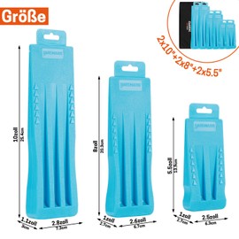 YARDMARIS 6 Piece Felling Wedge Plastic Set, 10 Inches, 8 Inches, 5.5 Inch Chainsaws, Felling Wedge with Bag, Forestry Wedge Tree Wedges for Controlled Felling of Trees