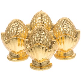 Holibanna Ball Lamp Finial 4pcs Golden Lamp Cap Decoration Vintage Knobs Gold Knob Crystal Lamp Shade Table Lamps Finial Cap Metal Replacement Finial Lampshade Finials Unique Lamp Finials