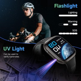 YUPENG 1.72 inch smartwatch (carbon black)