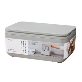 Marna (marna) Sheet Case (One-touch opening and closing with one hand/closes firmly to prevent drying) Wet Wipe Case Baby Wipe with Gasket Gray Container W649GY