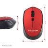 TECHZONE Mouse Óptico Inalámbrico Tecnología USB Plug and Play Ambidiestro