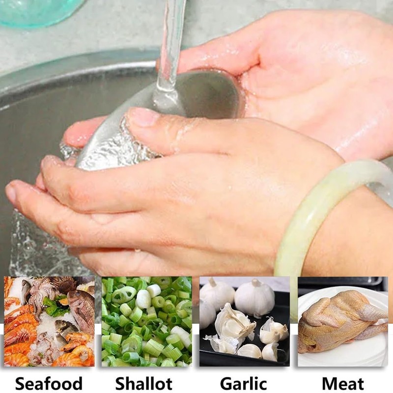 OUDQFCJ 2 x Odour-Neutralising Brushed Stainless Steel Soap for Eliminating
