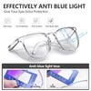 Stylish Safety Glasses, Clear Anti-Fog Safety Goggles with Blue Light