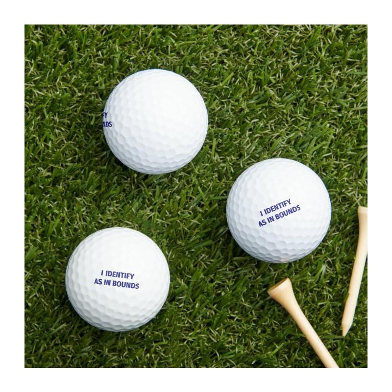 I Identify As In Bounds Golf Balls, 3 Pack Golf