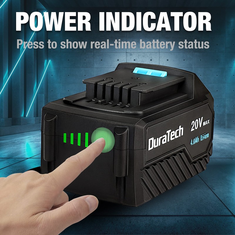 DURATECH 20V 4.0Ah Li-ion Battery Pack- Only Cordless Tools