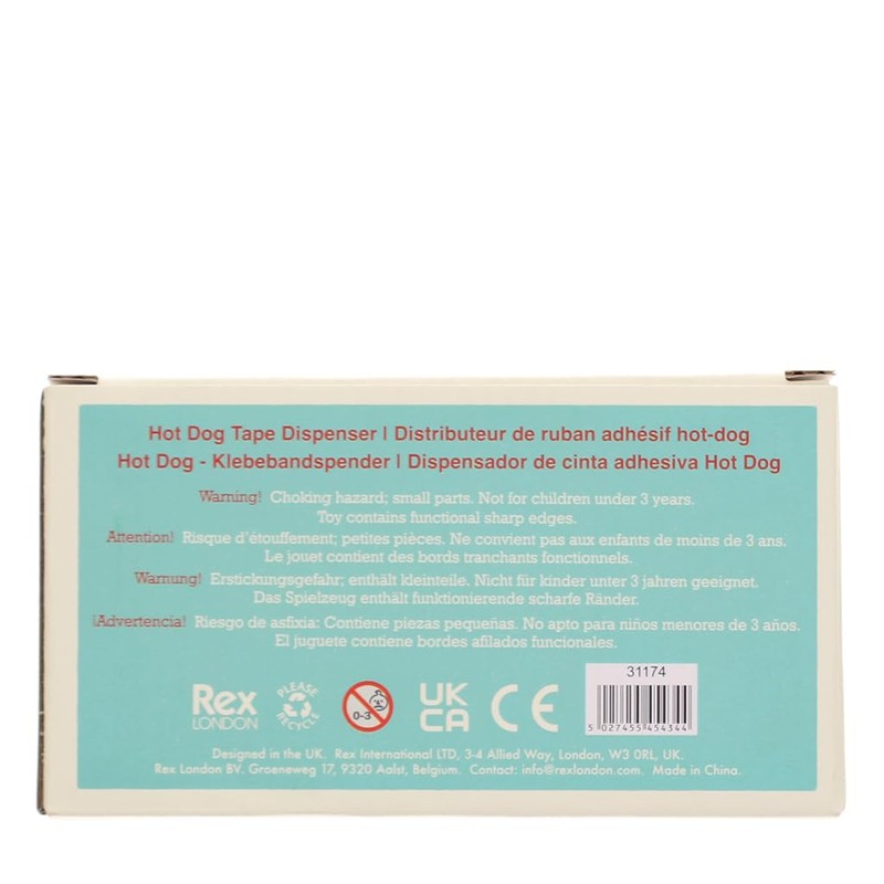 Tape Dispenser with Roll of Tape - Hot Dog
