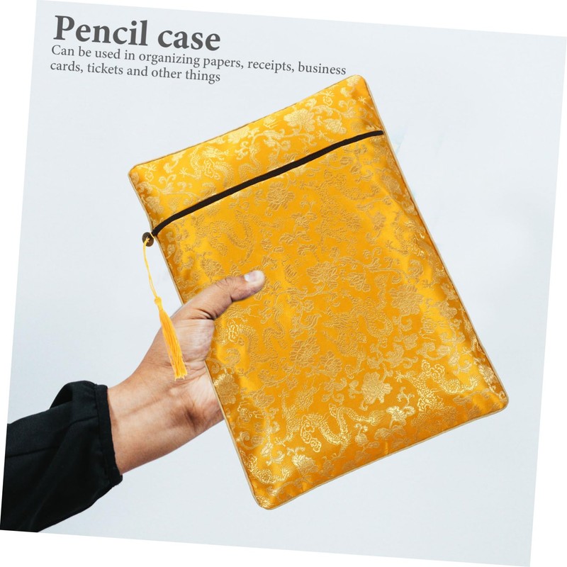 TEHAUX Versatile Zipper Storage Pouch for Documents Pens More Pattern