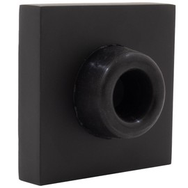 Stone Harbor Hardware Contemporary Square Wall Door Stop, 2-1/4 Inches, Matte Black