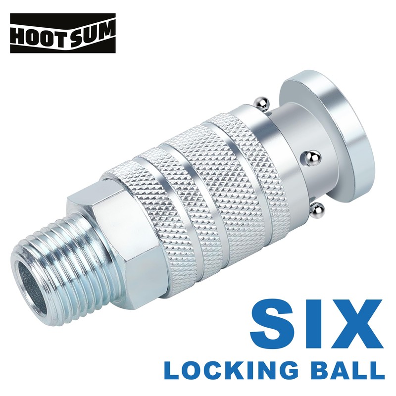 HOOTSUM 1/2” Air Hose Fittings Set, High Flow 2PCS I/M