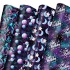 Vnaaem 12 Pcs Birthday Wrapping Paper Galaxy Space Gift Wrap
