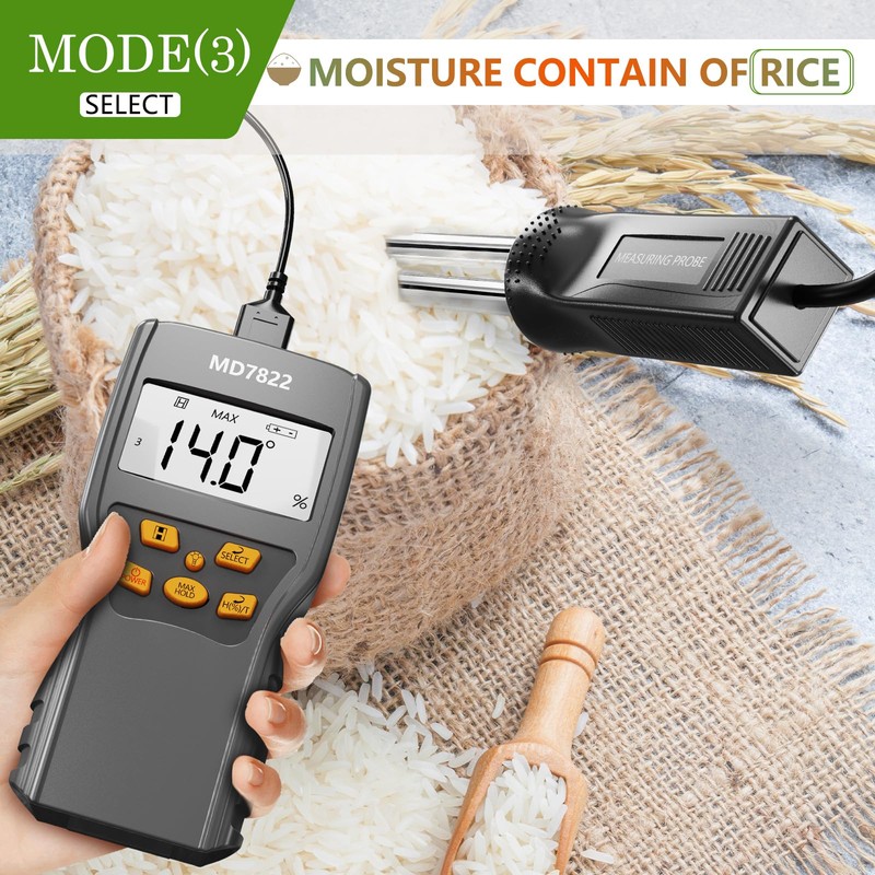 Kereinpo Grain Moisture Meter Precise & Fast Measurements Grain Moisture