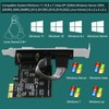 LinksTek 2-Port PCI Express RS-232 DB9 Serial Port Card for