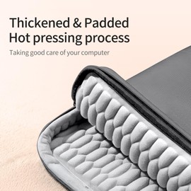 MICITHYS 15 16 Inch Laptop Bag, 360° Padded Protection Airbag, Waterproof Laptop Sleeve, Compatible with HP Lenovo MacBook Dell, Gift for Men & Women