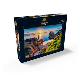 MyPuzzle Camilo Beach (Praia Do Camilo) with Turquoise Sea in The Background, Lagos, Algarve, Portugal - Premium 500 Piece Jigsaw Puzzle for Adults