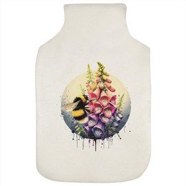 'Bumblebee & Foxglove' Hot Water Bottle Cover (HW00035655)