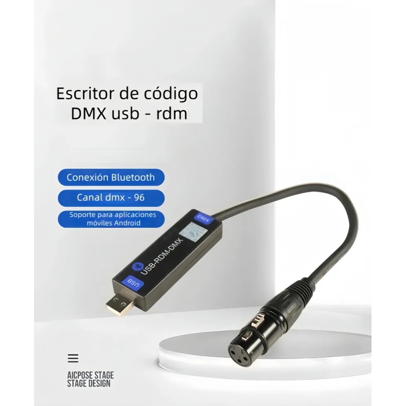 Interfaz Dmx Rdm Via Bluetooth Con App Smartphone 96 Canales