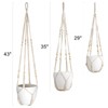 Mkono 3 Pack Macrame Plant Hangers Indoor Different Size Hanging