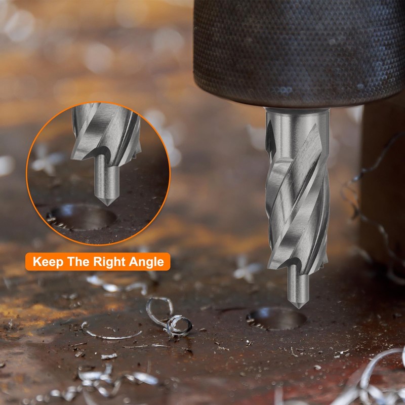sourcing map Annular Cutter 7/16" Cutting Diameter Shank 3/4" with