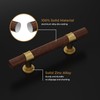 Haliwu 10 Pack Wood Grain and Gold Cabinet Pulls Gold